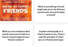 Arrange a meeting time and provide the supplies to make cards with the younger troop. Making Keeping Friends Games For Middle Or High School Kids