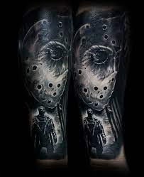 Common themes in jason voorhees tattoos. 60 Jason Mask Tattoo Designs For Men Friday The 13th Ideas