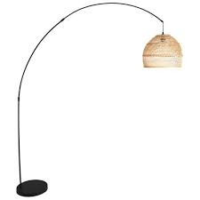 Staande Lamp Van Gevlochten Rotan En Zwart Metaal H191 Wild Maisons Du Monde Staande Lampen Lampen Rotan