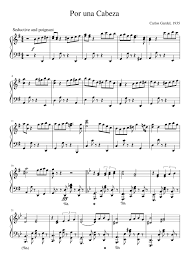 Por una cabeza remastered — carlos gardel. Tango Por Una Cabeza Sheet Music For Piano Solo Musescore Com