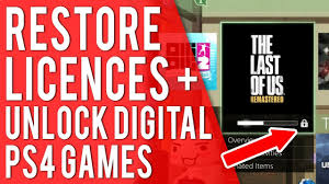 How To Restore Licenses On Ps4 How To Unlock Your Digital Ps4 Games Ps4 Tutorial Youtube