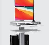 Dental Carts For Dual Monitors with keyboard Tray and CPU Holder (H2V)