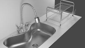 kitchen sink drainer model turbosquid