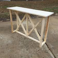 Double X Console Table Diy Entryway Table 2x2 Wood Diy Furniture Projects