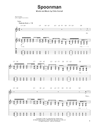 Spoonman Sheet Music | Soundgarden | Guitar Tab (Single Guitar)