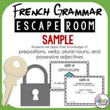 French Grammar Escape Room Sample Will Your Class Solve The Challenges And Unlock The Locks Try This Esc French Grammar Escape Room French Teaching Resources