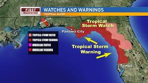 A tropical storm warning also means that a tropical storm is no longer simply possible and being watched— it's coming. Tropical Storm Warnings Issued For Parts Of Florida Wear