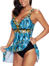 Womens Plus Size Blue Vintage Bathing Suit Fashion Retro Print Swimdress One Piece Swimsuit Swimming Costume Walmart Com Women S Plus Size Swimwear Plus Size Beach Wear Plus Size Swimsuits