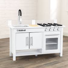 Kidkraft kids uptown kitchen set, manufactured wood in beige, size 17.75 l x 43 w x 41 h | wayfair 53260. Kidkraft Little Cook S Work Station Kitchen Set Reviews Wayfair