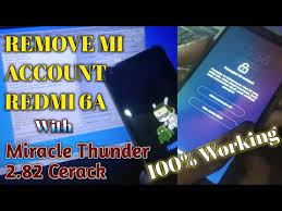 Mar 25, 2021 · 9. Remove Mi Account Micloud Redmi 6a White Miracle Thunder Crack Youtube