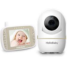 Hellobaby Baby Monitor With 3 2 Inch Lcd Screen Display Remote Camera Pan Tilt Zoom And Automatic Night Vision Video Monitor Baby Baby Monitor Remote Camera