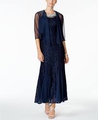 R M Richards Petite Lace Gown And Jacket Macys Com Womens Dresses Review Dresses Inspired Dress