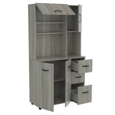 kitchen/microwave storage cabinet smoke