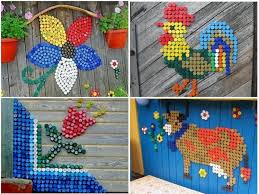 как сделать коврик из крышек от пластиковых бутылок видео Podelki Iz Plastikovyh Probok Mozaika Iz Probok Svoimi Rukami