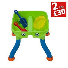Buy Chad Valley Sand And Water Table With Accessories At Argos Co Uk Your Online Shop For 2 For 30 Pounds On T Sand And Water Table Sand And Water Water Toys