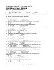 Soal pts ski kelas 8 semester genap 20i8 20i9 docx perpustakaan bijak. Soal Sejarah Kebudayaan Islam Madrasah Kelas V Docx Ulangan Tengah Semester Genap Mi Islamiyah Gerih Tahun Ajaran 2017 2018 Mata Pelajaran S K I Hari Course Hero
