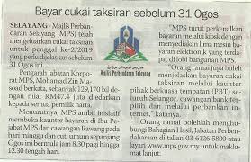 Penangguhan sesi pendengaran bantahan pindaan senarai nilaian (cukai pintu). Skamps Sistem Keratan Akhbar Majlis Perbandaran Selayang