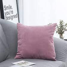 غطاء خدادية مخملي وردي home accessories pillows throw pillows