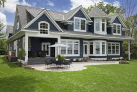Lake House With Navy Exterior Home Bunch Interior Design Ideas