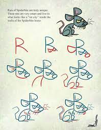 This hand lettering example uses the whimsical . Learn How To Draw Haunted Characters Using Letters Http Shop Harptoons Myshopify Com Alphabet Drawing Art Drawings For Kids Word Drawings