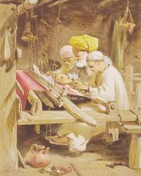 An Indigo factory in Bengal, British India Watercolor by William Simpson in 1863.