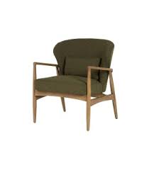 Sillón Dora madera tapicería gris