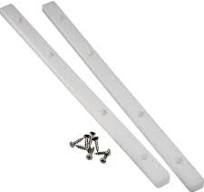 White Plastic Guide Rails for 17mm 21/32 in Grooved Drawers