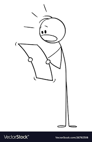 Cartoon Shocked Man Or Businessman Reading Vector Image Spon Man Shocked Cartoon B Stick Figure Drawing Stick Figure Animation Art Drawings For Kids