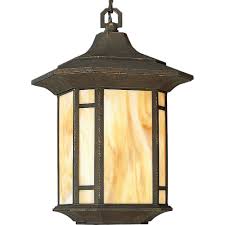Progress Lighting Arts And Crafts Collection Weathered Bronze Outdoor Hanging Lantern P5528 46 The Home Depot Outdoor Hanging Lanterns Outdoor Pendant Lighting Outdoor Hanging Lights