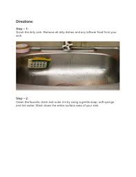 kitchen sink using baking soda and vinegar