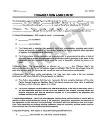 In some ways, such a couple may be treated like a married couple, such as when applying for a mortgage or working out child support. Cohabitation Agreement Sample Tablon