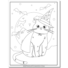 For boys and girls, kids and adults, teenagers and toddlers, preschoolers and older kids at school. 47 Free Halloween Cat Coloring Pages Most Popular Printables