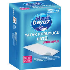 Mavi Beyaz Yatak Koruyucu Ortu 30 Adet Fiyati