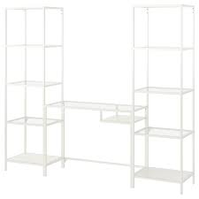 Bureau blanc avec plancher en bois et etagere murale ikea bureau et bureau de style industriel en bois et. Vittsjo Etagere Et Table Pr Ordi Portable Blanc Verre 202x36x175 Cm Ikea