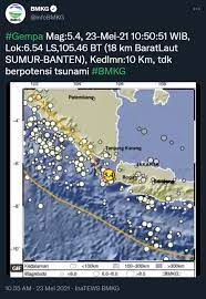 2022/03/12 19:38, bagian utara prefektur wakayama, 3.2, 2, 2022/03/12 19:41. Banten Diguncang Gempa 2 Kali Hanya Berselang 2 Menit