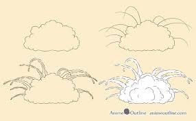 What's the best way to draw a fire? How To Draw Explosions Smoke Fire Step By Step Animeoutline