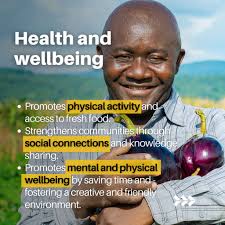 Urban and peri-urban agriculture is the process of establishing green  spaces and farms in and around cities, which can help to improve food  availability, bolster community resilience and reduce greenhouse gas  emissions