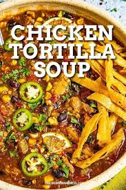 How to make healthy chicken tortilla soup in a large pot over medium heat, add the olive oil and onions. Chicken Tortilla Soup Recipe Spicy Soup Recipes Chicken Tortillas Soups Recipe Best Tortilla Soup Recipe