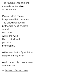 Hour Of Stars By Federico Garcia Lorca Poems Lorca Poems Shyari Quotes