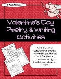 Valentine S Day Poetry And Writing Activities 8 Different Activities For Grades 3 5 For Valentine S Day Writing Poetry Fifth Grade Writing Writing Worksheets