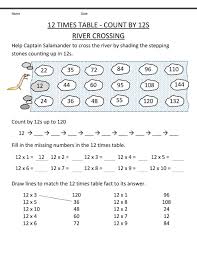 12 Times Tables Worksheet Times Tables Worksheets Times Tables 9 Times Table