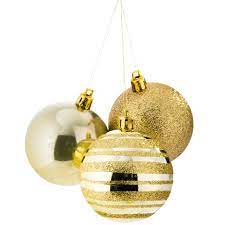 Boule de noel dorée les 9 pièces