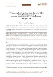 Pdf Coleoptera Families Other Than Cerambycidae Curculionidae Sensu Lato Chrysomelidae Sensu Lato And Coccinelidae Chapter 8 5