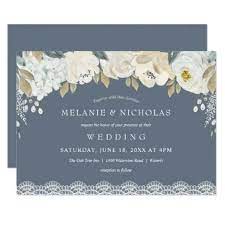 Ivory Gray Watercolor Floral Horizontal Wedding Invitation Zazzle Com Wedding Invitation Design Wedding Invitations Watercolor Floral Invitation