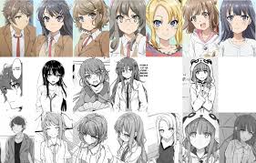 Did An Art Style Comparison Anime Vs Manga Vs Light Novel Seishunbutayarou Kamoshida hajime illustration (light novel, original character design): did an art style comparison anime vs