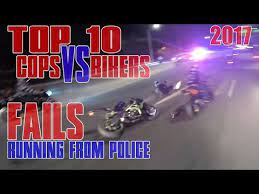 Top 10 Bikers Vs Cops Motorcycle Police Chase Fail Compilation 2017 Cop Wins Bikes Running From Cops Youtube Police Fails Cops