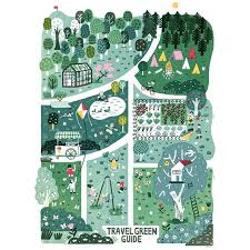 Beautiful Greenery In This Travel Green Guide Garden Illustration For Vogue Kids By Yoirene Ri Map Art Illustration Illustrated Map Maps Illustration Design