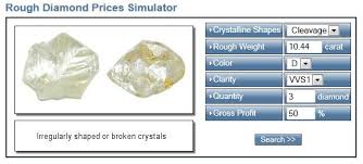 rough diamond prices