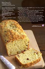 A Delicious Recipe For A No Yeast Rustic Bacon Amp Cheddar Bread Savoury Cake Bread Savory