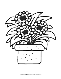 Our online collection of easy and adult coloring pages feature the best pictures for you to color. Flower Pot Coloring Page Free Printable Pdf From Primarygames